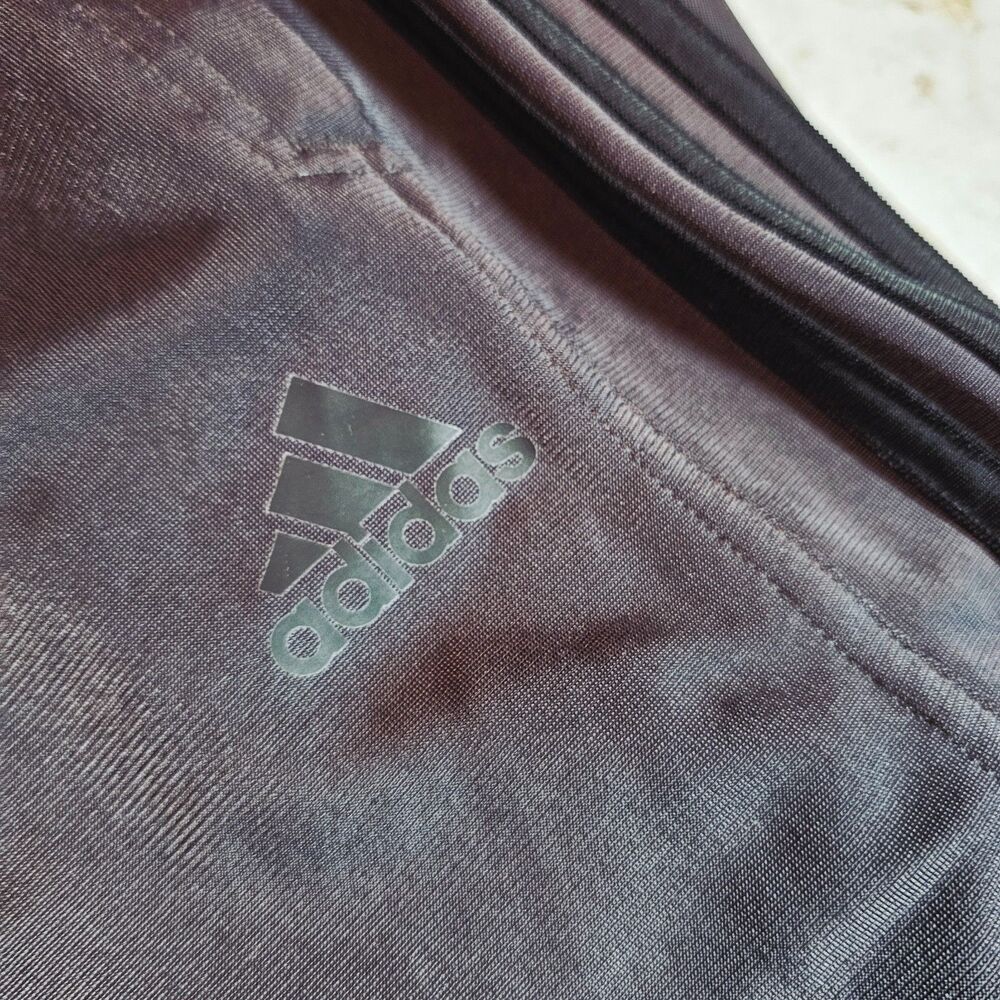 NWT Adidas Men's Trico 3 Stripes Zip Athletic Pants Dark Gray Size 2XL Zip Ankle - Picture 4 of 7